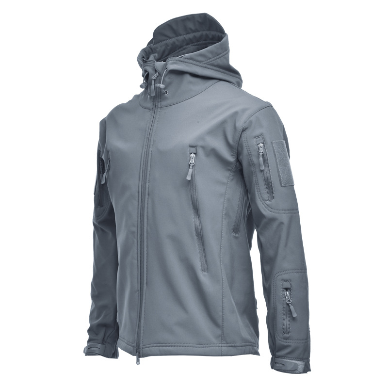 Windbreak Shell Jacket - 5XL 6XL erkek Rus Kamuflaj Polar