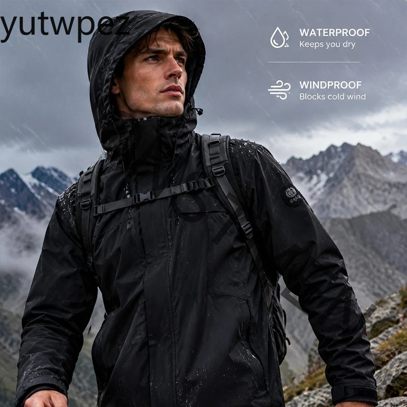 Windbreak Shell Jacket - Büyük Beden Erkek Su Geçirmez Rüzgarlık