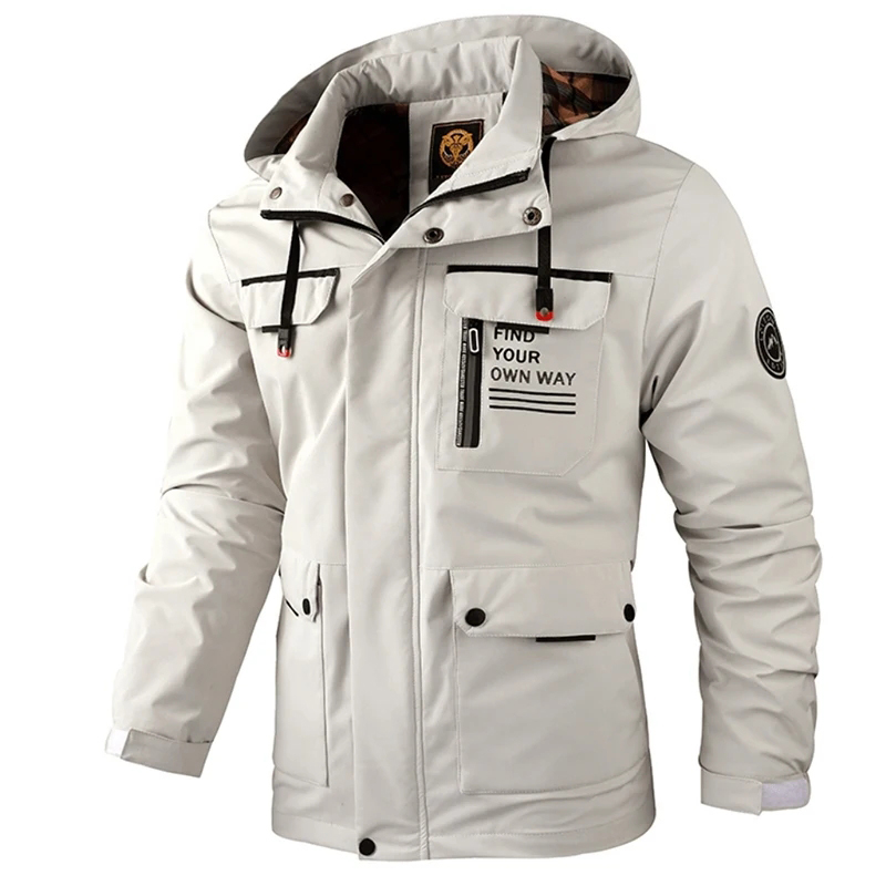 Windbreak Shell Jacket - Sonbahar Erkek Rüzgarlık Kapüşonlu Ceket Erkek