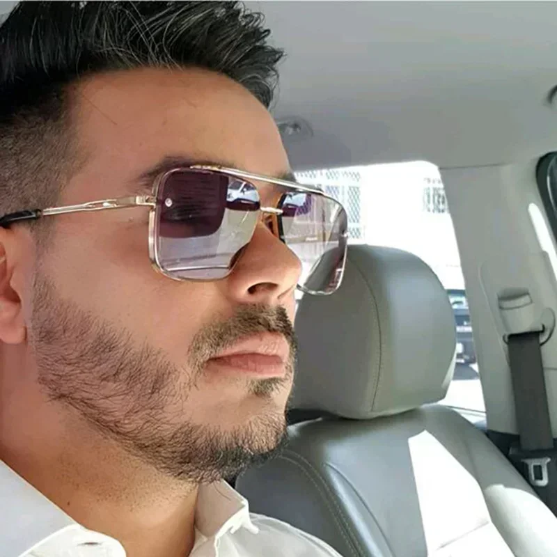 Street Fashion Glasses - Büyük Boy Kare Güneş Gözlüğü Kadın