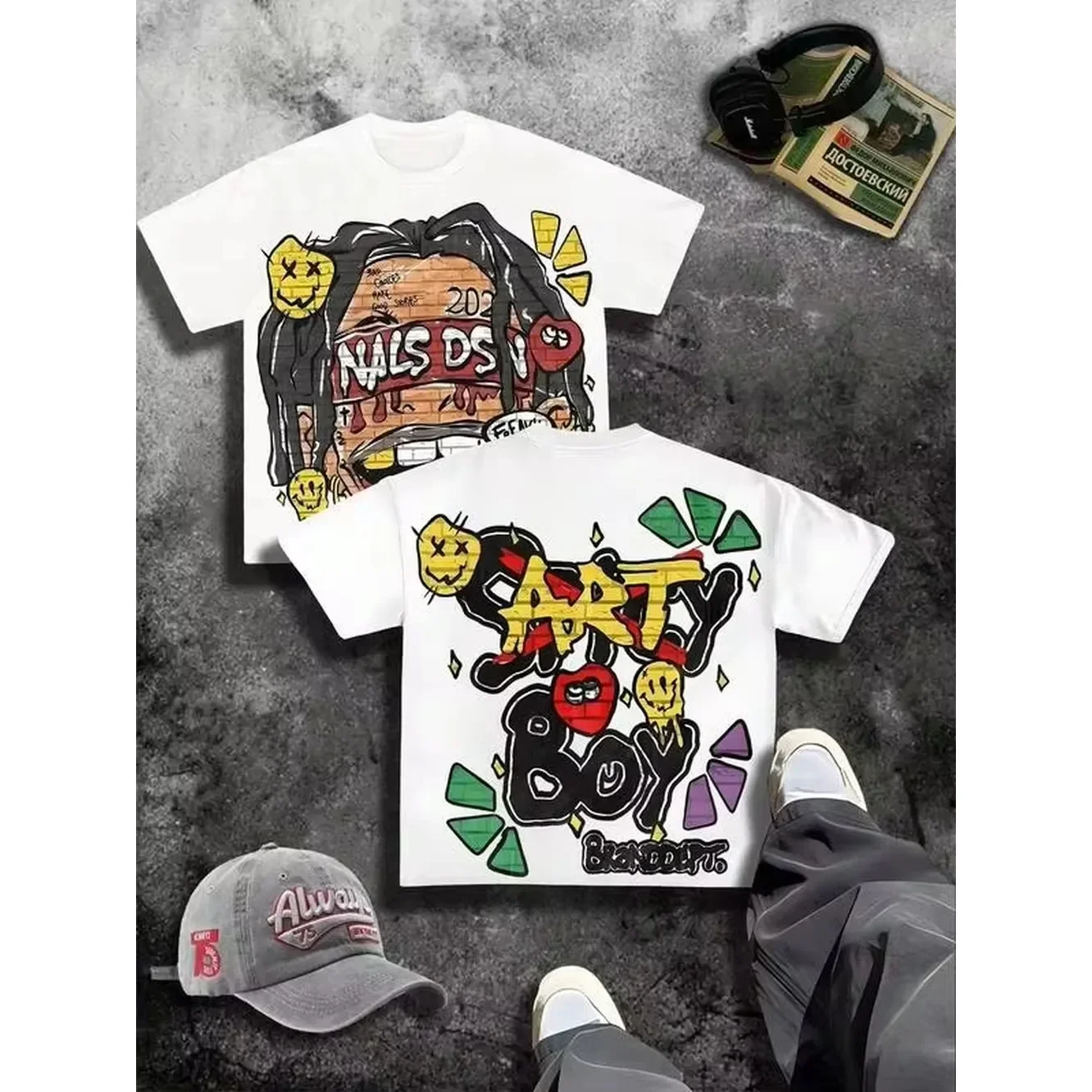 Street Fashion For Boy - Street Boy Çift Taraflı Baskılı Erkek