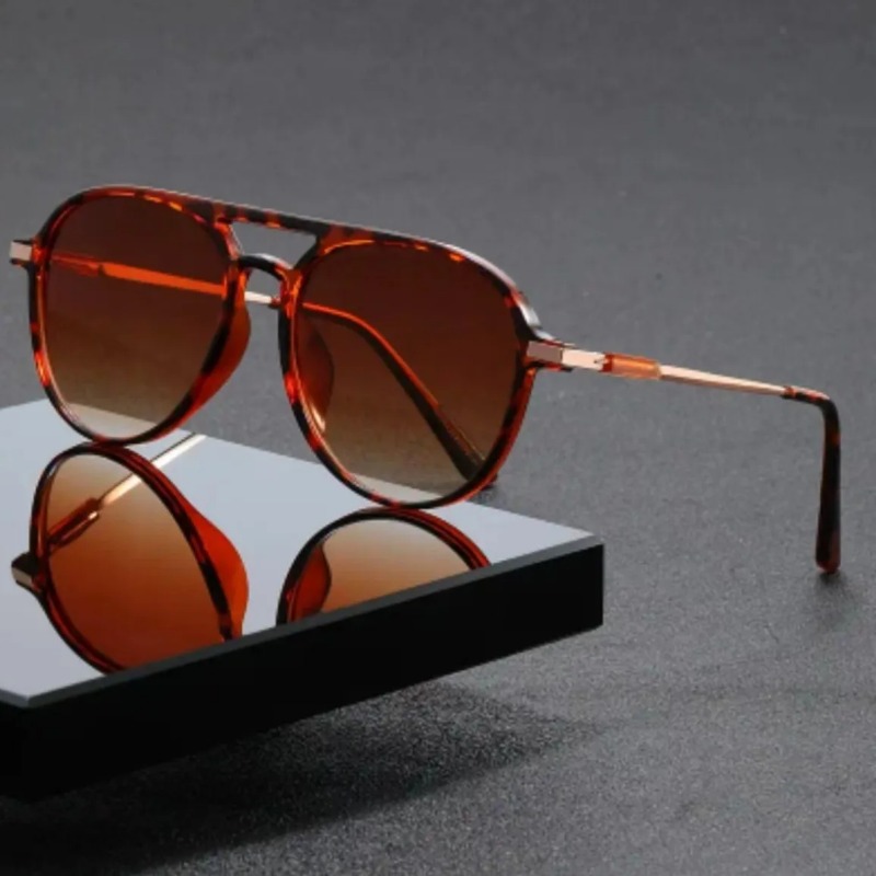 Street Fashion Glasses - 1 adet Vintage Pilot Güneş Gözlüğü
