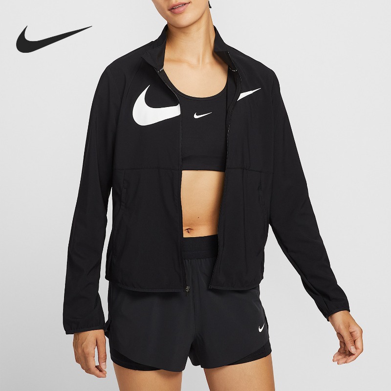 Street Fashion Nike - Nike Dokuma Asimetrik Fermuarlı Dokuma Ceket
