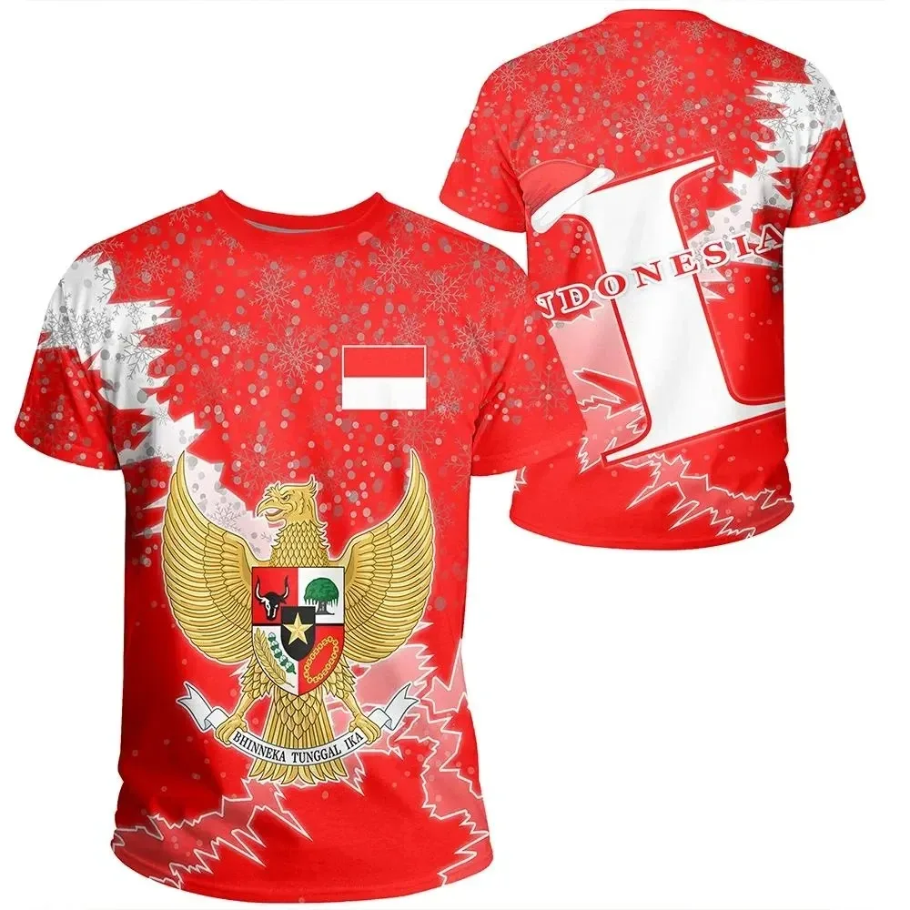Street Fashion For Boy - Endonezya Bayrağı 3D Hanedan Baskı T-shirt