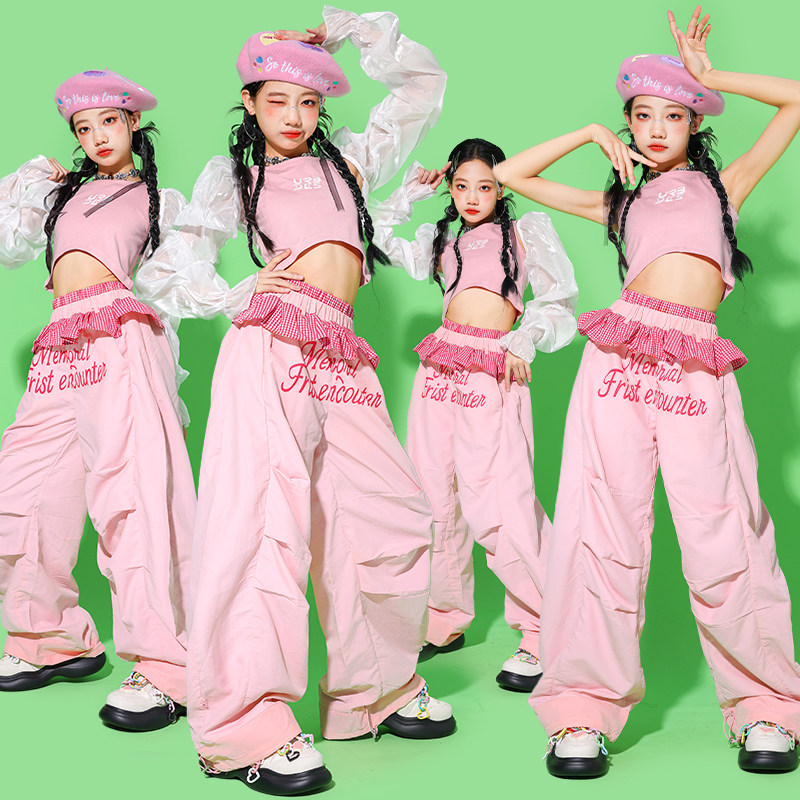 Street Fashion Outfit Girl - Kızlar için caz dans kıyafetleri Kpop