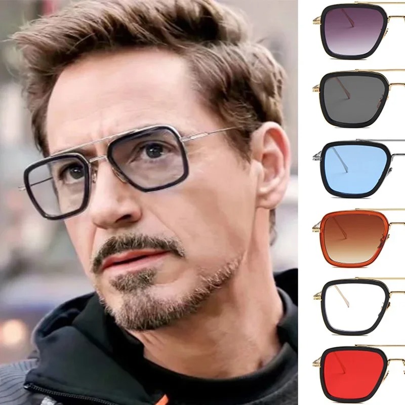 Street Fashion Glasses - Steam Punk Tony Stark Güneş Gözlüğü