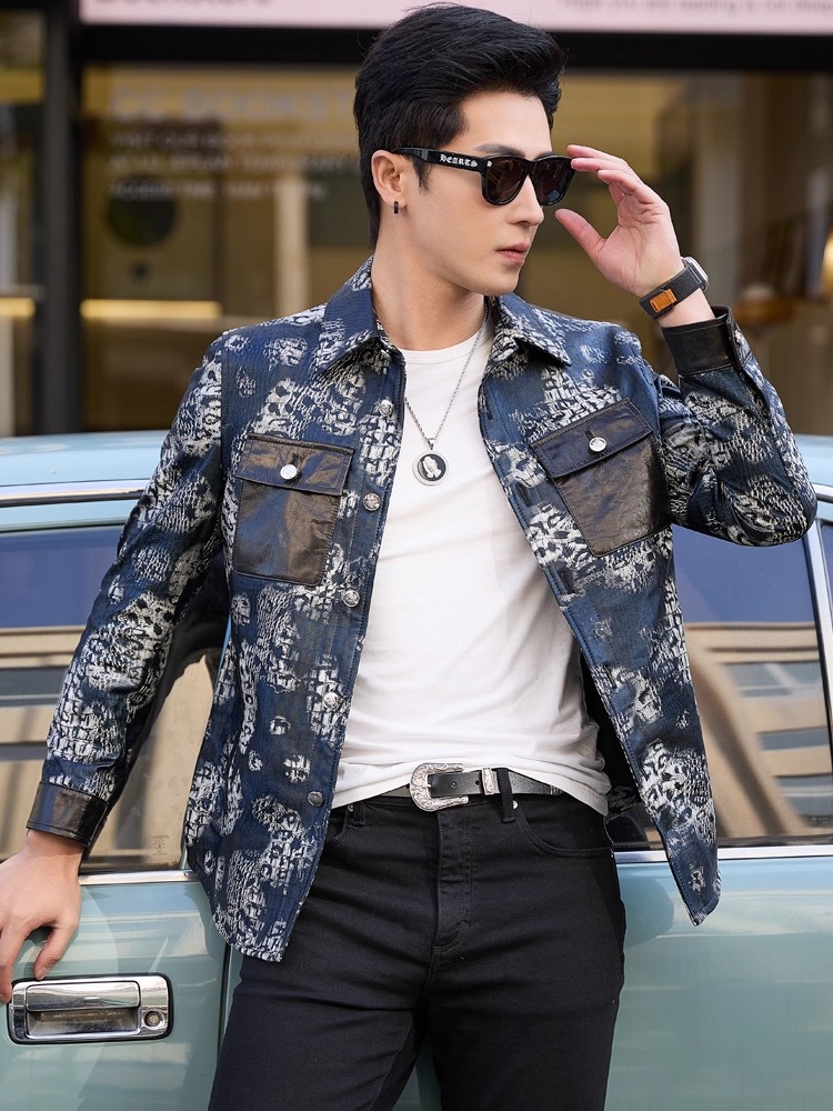 Lüks Yeni Moda Çiçek Baskılı E - Street Fashion Jacket Men incelemesi ve fiyatı