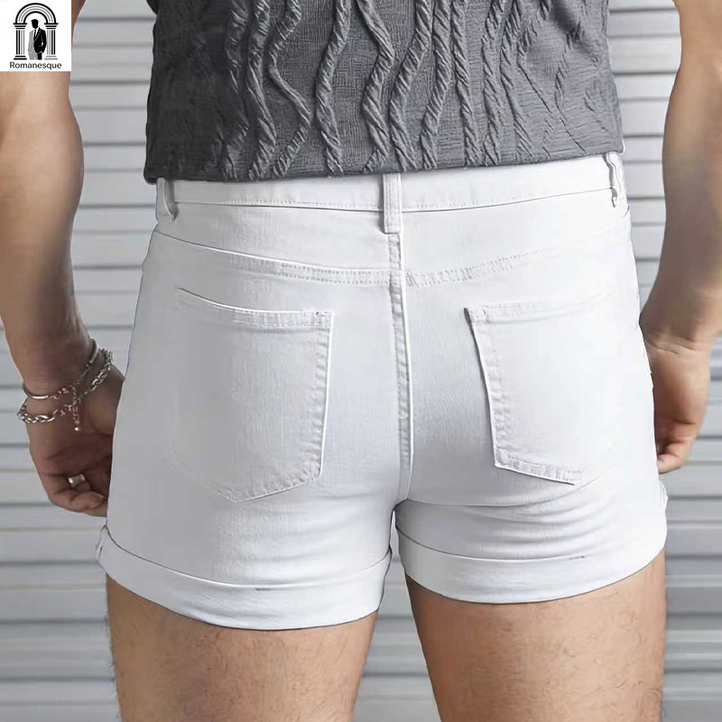 Erkek Seksi Dar Kesim Beyaz Ko - Street Fashion Jeans Men incelemesi ve fiyatı