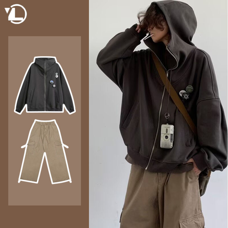 Sonbahar kolej rahat seti erke - Street Fashion Jacket Men incelemesi ve fiyatı