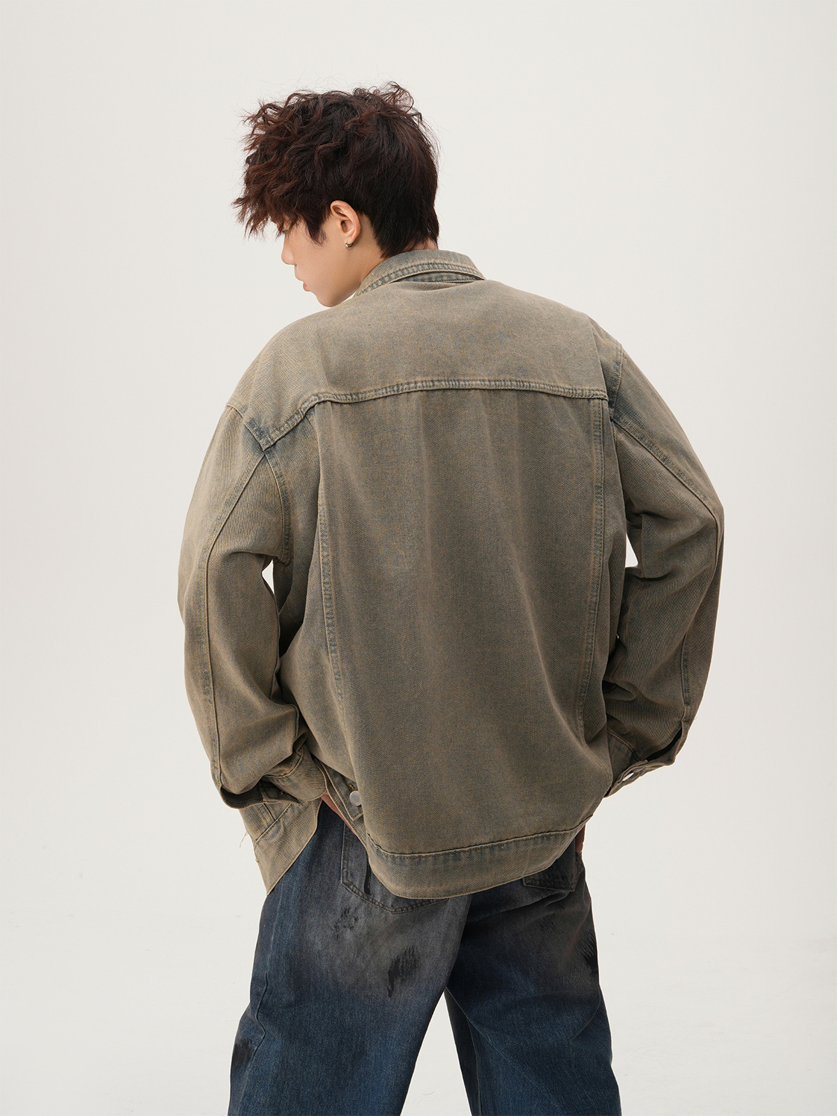 Amerikan High Street Yırtık Ko - Street Fashion Jacket Men incelemesi ve fiyatı