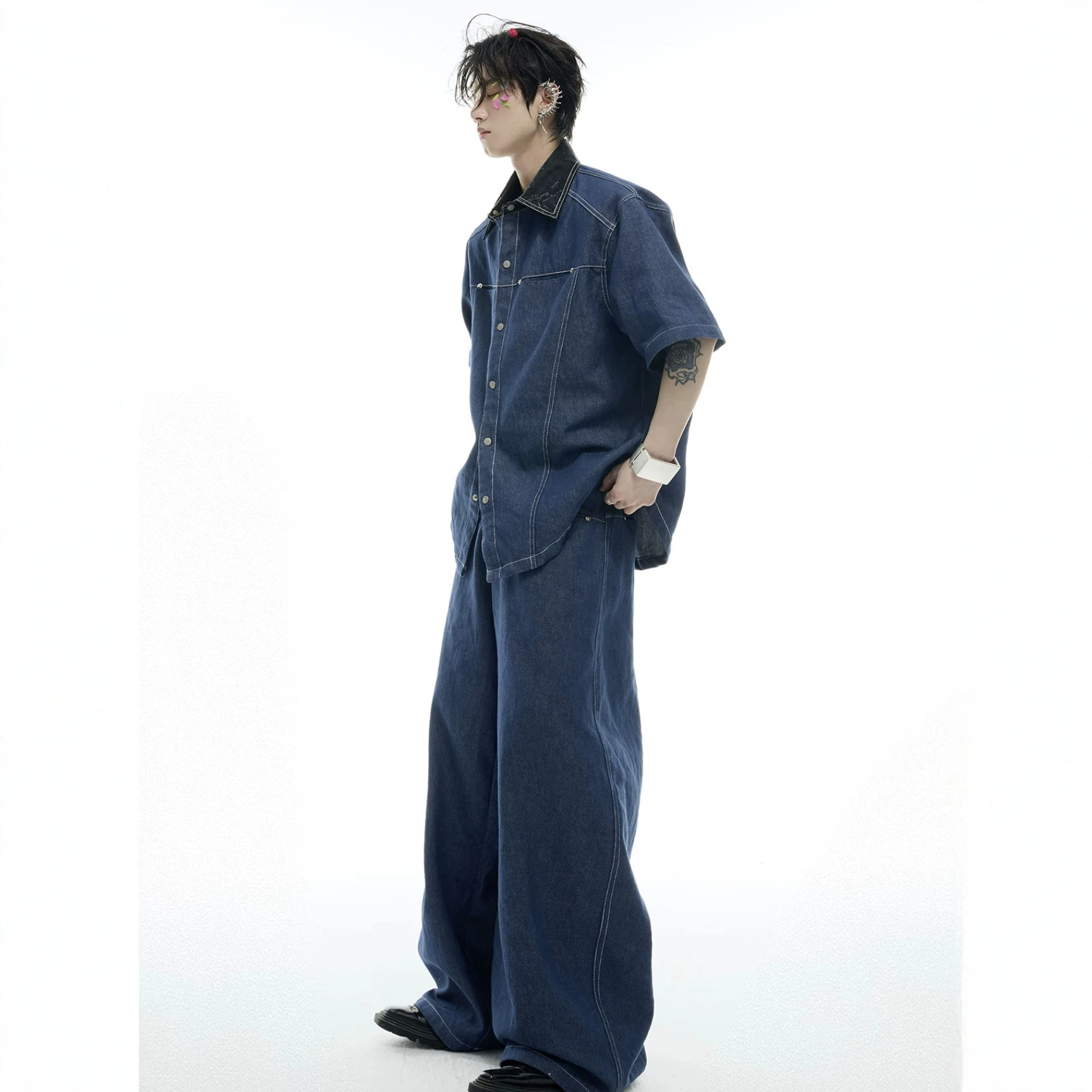 Yazlık Erkek Denim Takım Elbis - Street Fashion Jeans Men incelemesi ve fiyatı