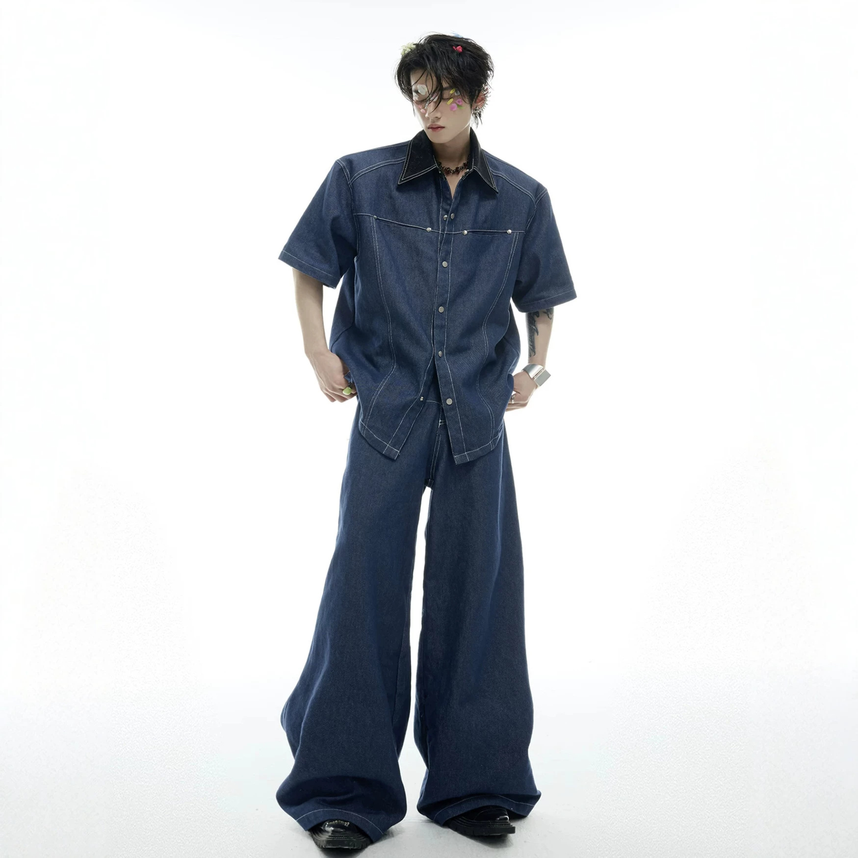 Yazlık Erkek Denim Takım Elbis - Street Fashion Jeans Men incelemesi ve fiyatı