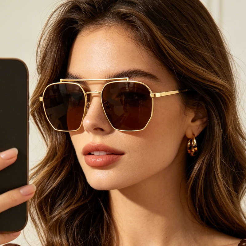 Yeni Metal Çift Kirişli Polari - Street Fashion Glasses incelemesi ve fiyatı