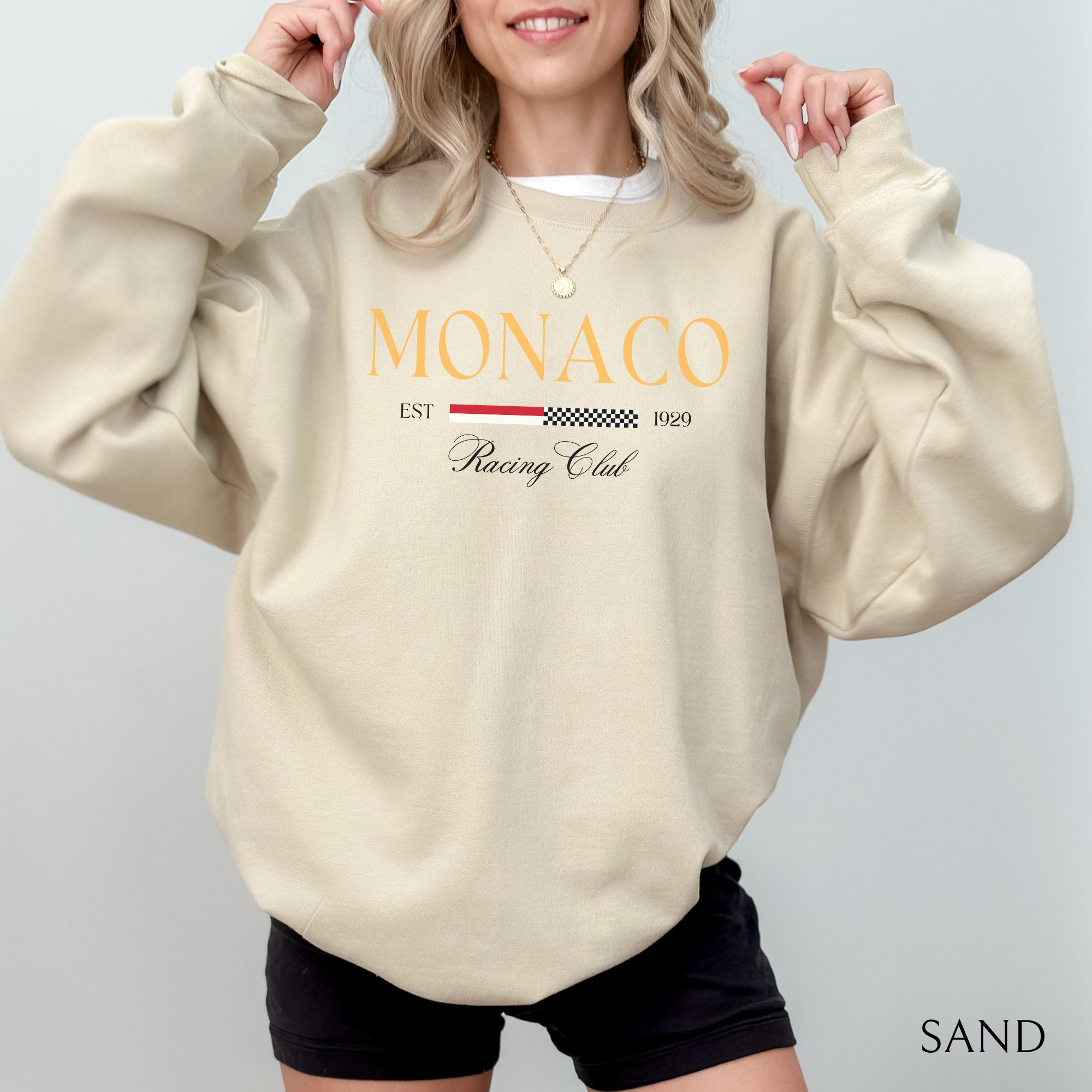 Kadın MONACO Baskı Kazak Kadın - Street Fashion Monaco incelemesi ve fiyatı