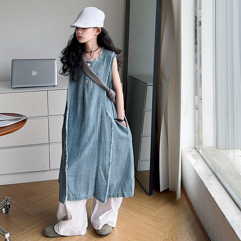 Gevşek Stil Çocuklar Lüks Yaz  - Street Fashion Outfit Girl incelemesi ve fiyatı