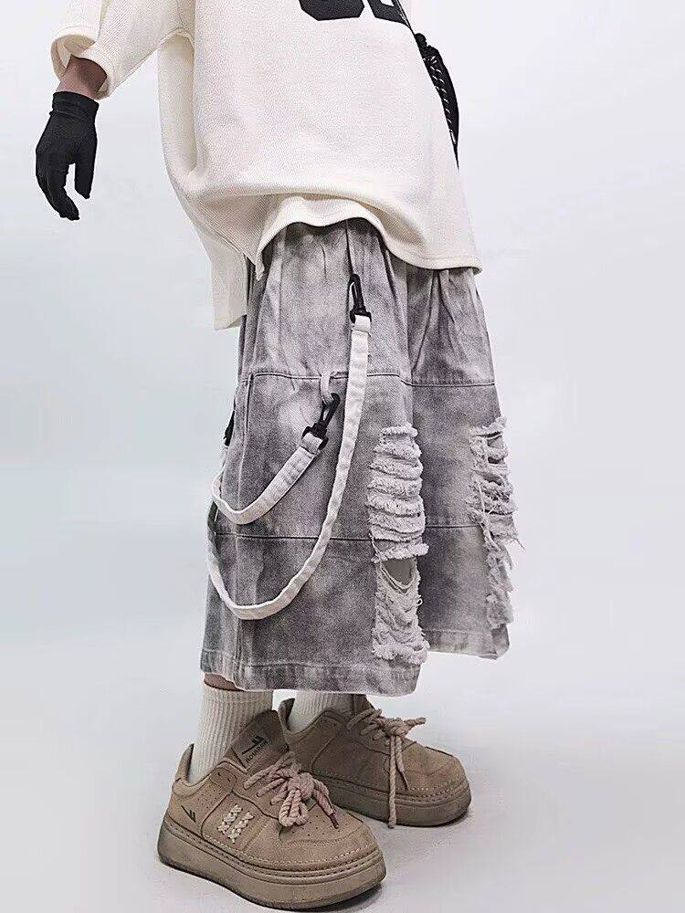 Retro Hip-Hop erkek Yırtık Kot - Street Fashion Jeans Men incelemesi ve fiyatı