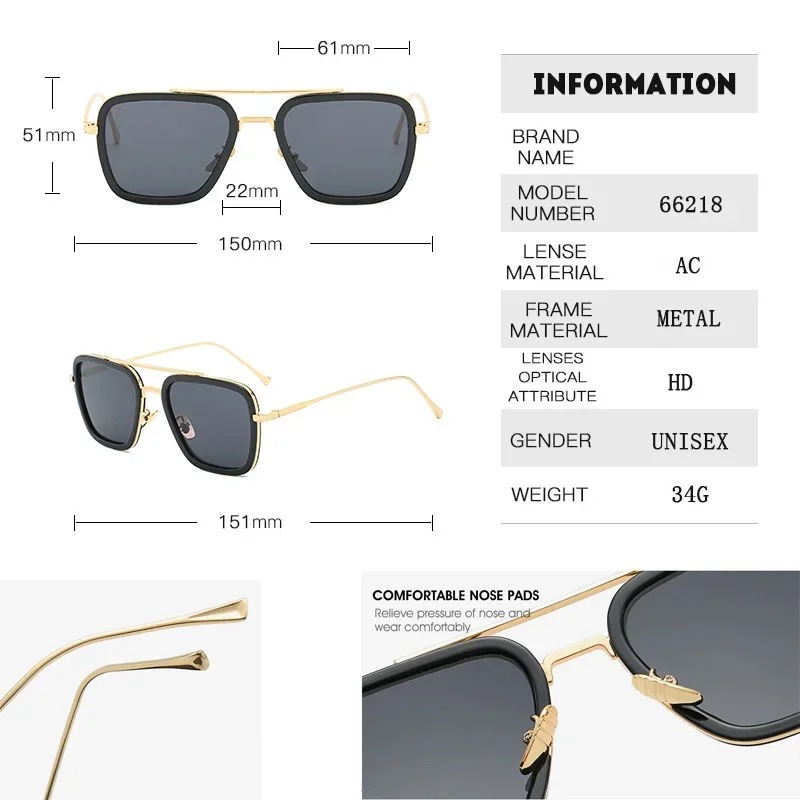 Steam Punk Tony Stark Güneş Gö - Street Fashion Glasses incelemesi ve fiyatı